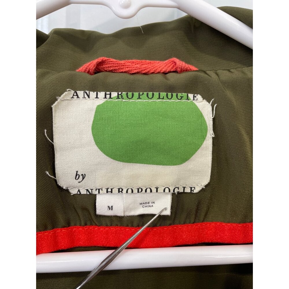 Anthropologie Gisborne Anorak Size Medium Long Sleeve Olive Utility Outerwear - Picture 5 of 8